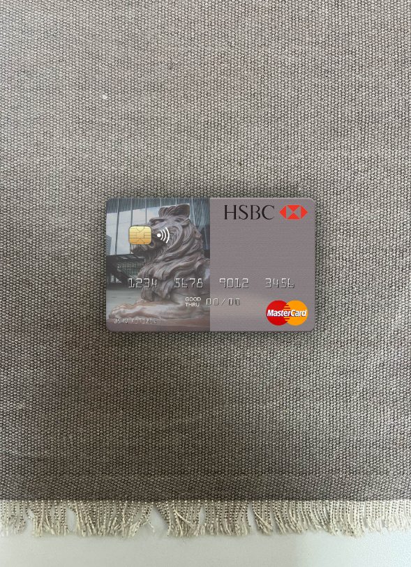 Download Mauritius HSBC Bank mastercard photolook front Photoshop template